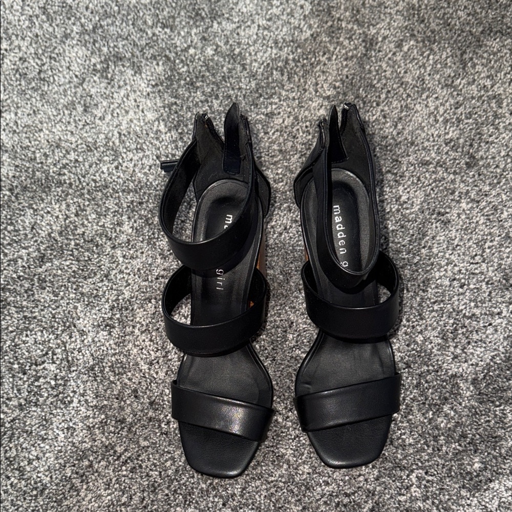 Madden Girl Black Heeled Sandals